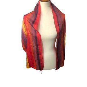 Italian vibrant multicolored scarf